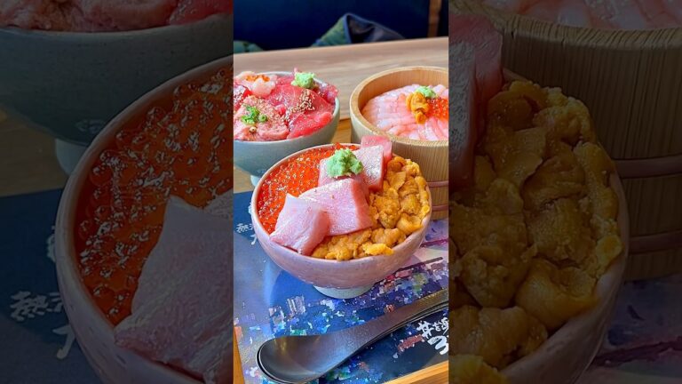 熱海で人気の新鮮な海鮮がたっぷり海鮮丼3点セットが美味しすぎ！【静岡 熱海おさかな大食堂】