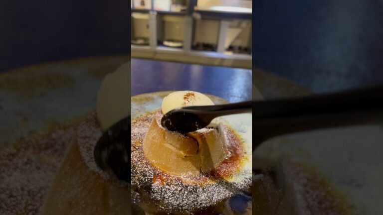 BonTin Cafe エスプレッソプリン　スプーン動画