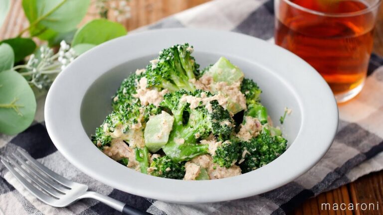 【ブロッコリーとツナのごまマヨサラダ】10分でパパッと！ゴママヨ味で食欲そそる♪