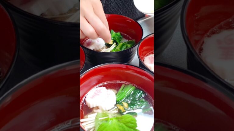【お雑煮】白だしで簡単レシピ!史上最高に魚沼産こがね餅が旨すぎた!#お雑煮#お雑煮作り方#白だし