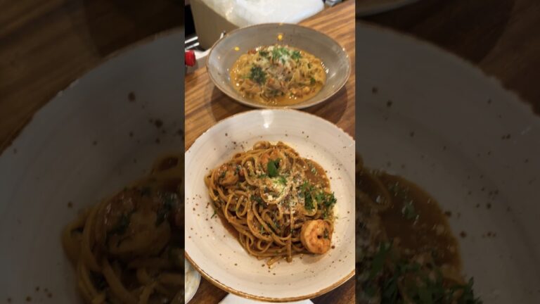 [一人暮らし] パスタはとても美味しいです！このエビリングイネにはエビがたくさん入っているので、かぶれてしまったのです！#一人暮らし #美味しい #シンガポール