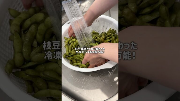 枝豆農家さんから教わった冷凍ストック術が超万能すぎた。料理にもスイーツにも変身！#冷凍ストック　#枝豆レシピ　#作り置き 　#ずんだ　#枝豆の茹で方