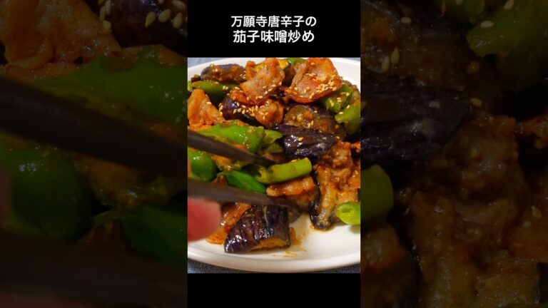 万願寺唐辛子の茄子味噌炒め【ピーマンでも◎】 #料理 #おうち居酒屋 #cooking #おつまみレシピ #茄子レシピ #なす #万願寺唐辛子