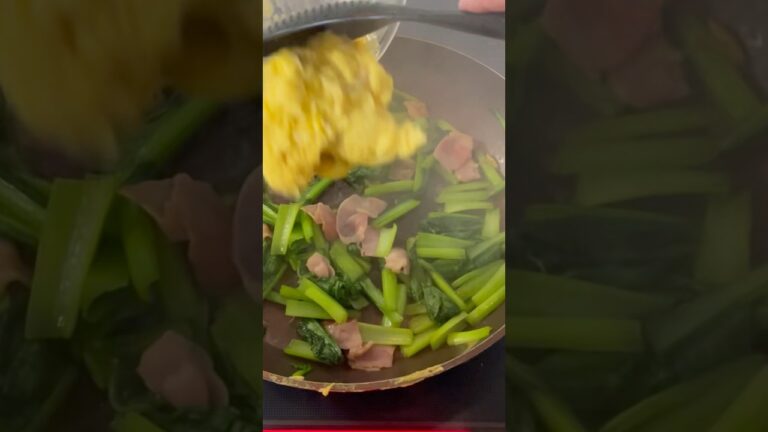 小松菜ベーコン卵炒め#cooking #料理 #小松菜