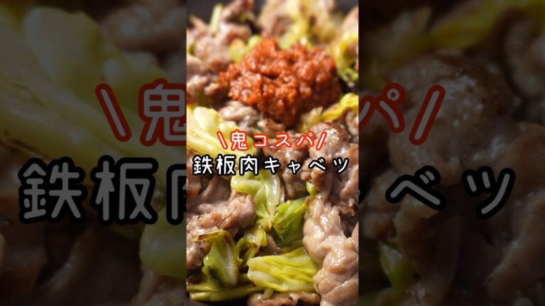 俺が食べて本当に感動した豚こまとキャベツで作る鬼コスパ鉄板肉キャベツ#shorts #リュウジ #料理
