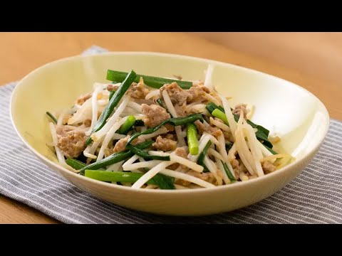 豚ひき肉ともやしの肉みそ炒め