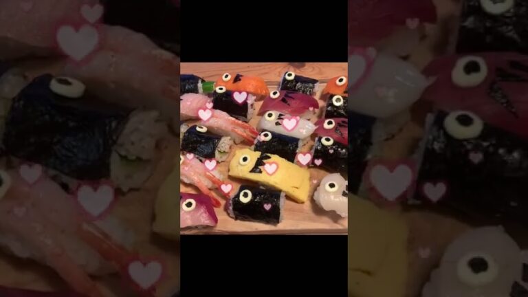 子供の日🎏/祝節句/兜ケーキと魚群寿司🍣🐟🐟🐟#shorts #料理#子供の日#節句#어린이날#japan #スシロー#鯉のぼり#수시로