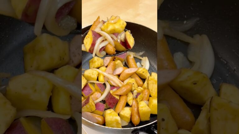 さつまいもとウインナーの和風炒め　#サツマイモ　#さつまいも　#ウインナー　#やすまるだし  #やすまるだし公式アンバサダー