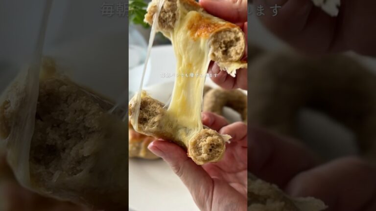 レンチン3分！オートミールのチーズベーグル🥯#ダイエットレシピ