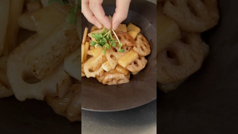 蓮根と長芋の香ばしバター醤油