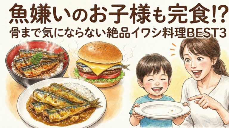 【魚嫌い克服】子供が完食！骨まで気にならない鰯（いわし）の絶品レシピBEST3