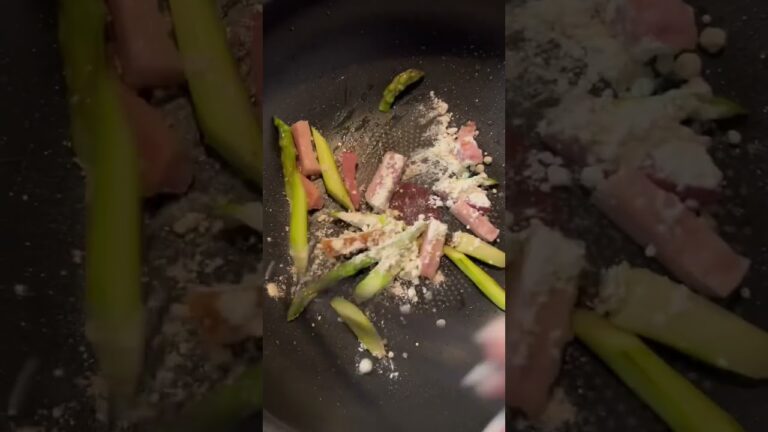 アスパラベーコンクリームパスタ