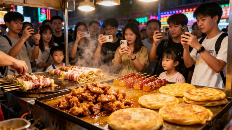 最受喜爱的中国江苏诱人夜市美食，超人气美食分享！