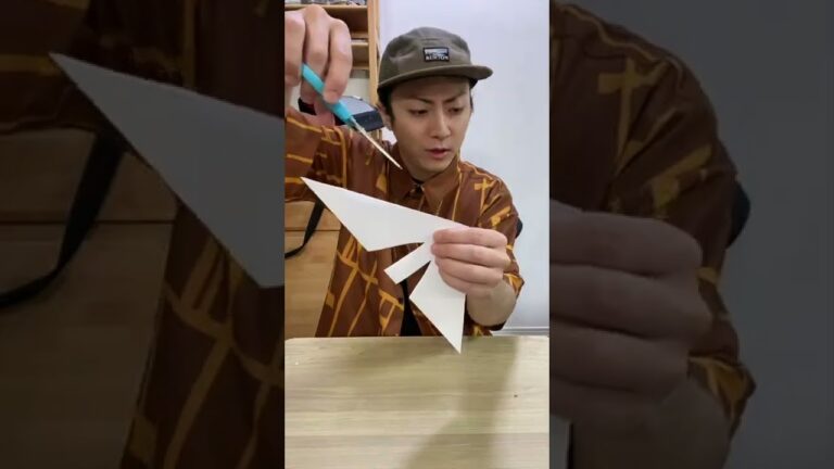 【TikTok検証】紙を6回切るだけで蜘蛛のシルエットになるらしい… #shorts