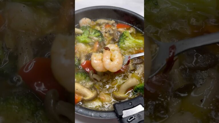 誰でも簡単エビと野菜のアヒージョ