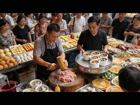 中國廈門最「野」的八市美食街！人山人海擠不動！沙茶里肌滋滋冒油，本地人排隊瘋搶！必吃爆漿灌蛋、滿煎糕熱氣騰騰！數十種海鮮現撈現做，極致的市井煙火氣！這才是中國菜市場該有的熱鬧模樣！