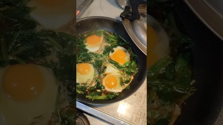 ほうれん草のたまご落とし＃japanesecooking