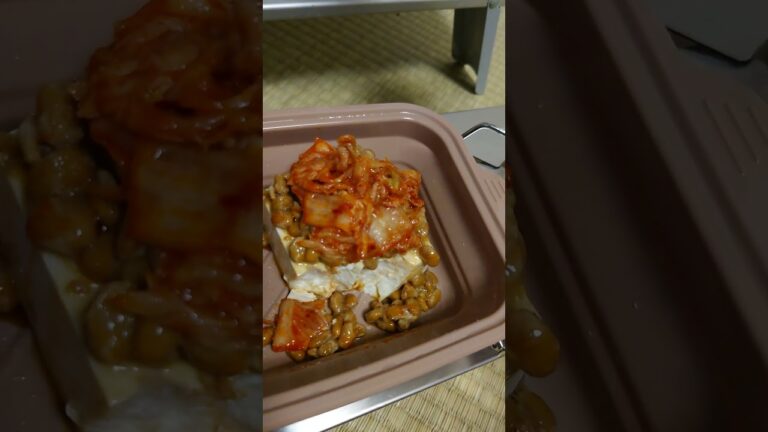 キムチ納豆！ごま油が最高！
