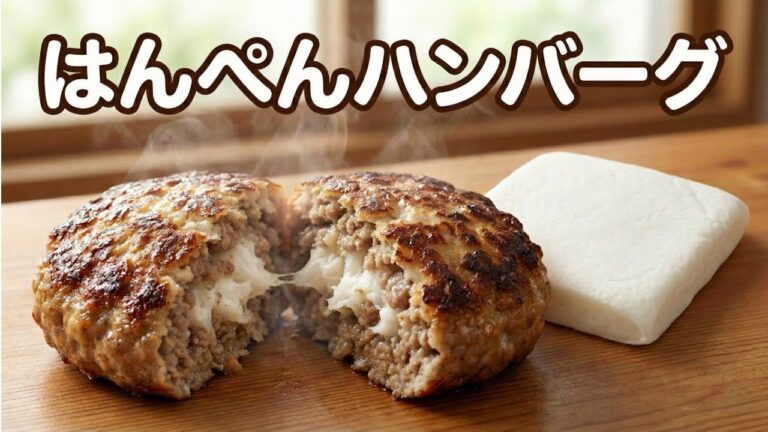 【焼くだけ】はんぺんハンバーグ｜つなぎ不要・時短レシピ