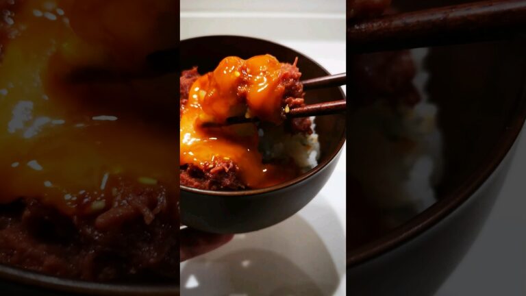 ご飯３杯食べれるコーンビーフユッケ丼！