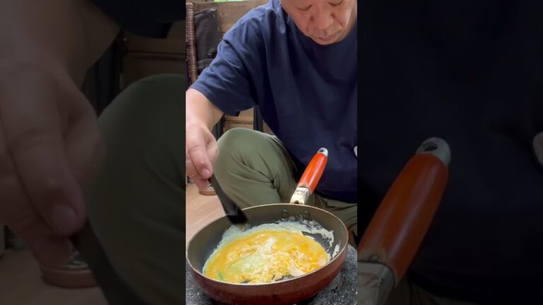 ほうれん草とベーコン入りオムレツ！ #田舎暮らし