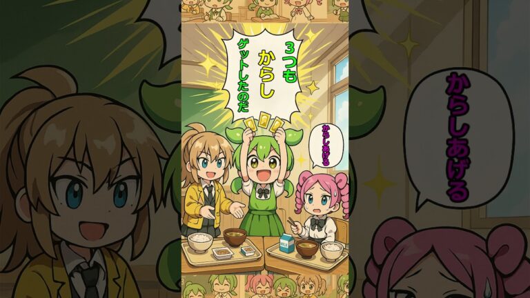 給食シリーズ：あるある特製納豆　 #ずんだもん#給食#納豆#からし