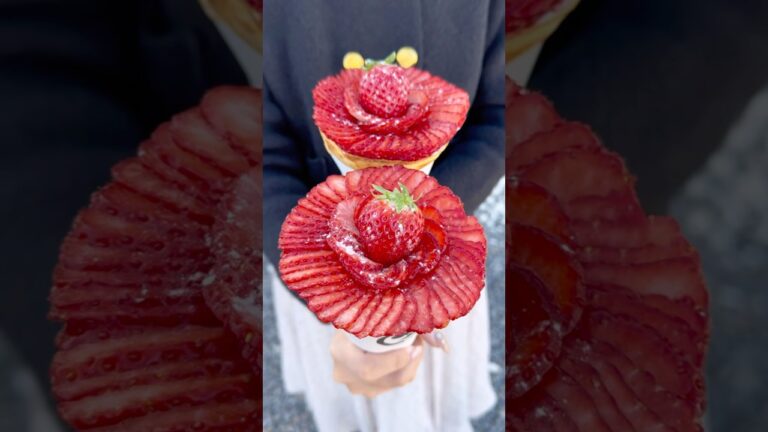 【食べる花束💐いちごフラワークレープ🍓】 #愛知グルメ #クレープ #いちご