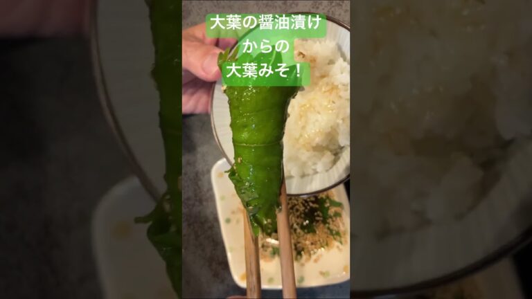 【人気レシピ】大葉の醤油漬けand大葉味噌