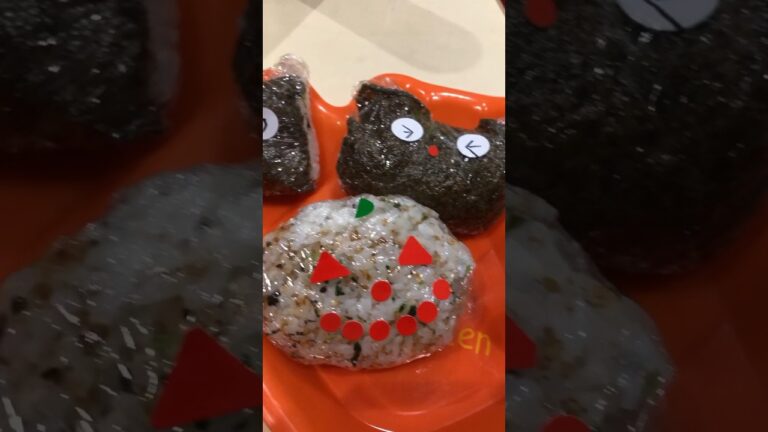 ハロウィンおにぎり作ってみたよ🍙 #ハロウィン #ハロウィン飯 #happyhalloween