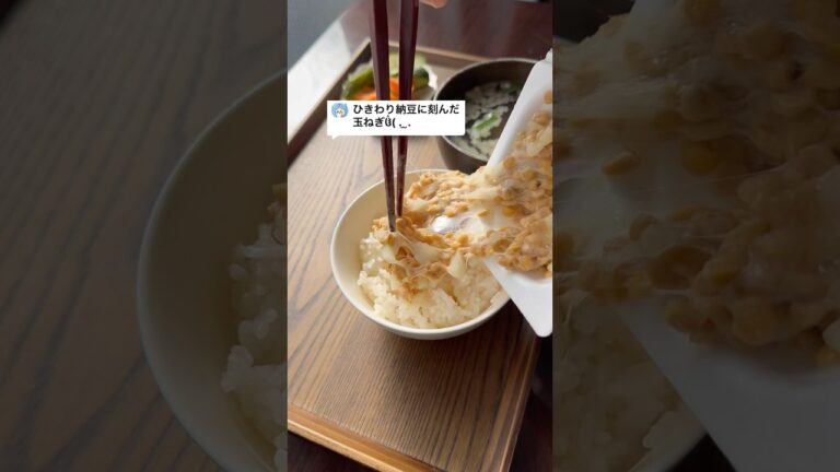 ひきわり納豆に刻んだ玉ねぎ