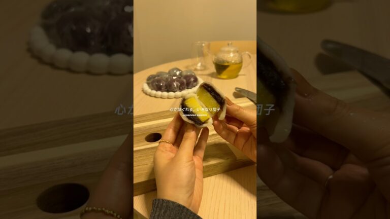 簡単に作れるいきなり団子🍠💛#ヘルシースイーツ#米粉#さつまいも# #cooking #あんこ