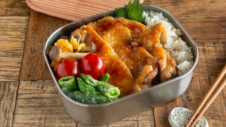 【お弁当作り】これは文句なしに旨い！旦那が平伏せた絶品チキンステーキ当bento＃956