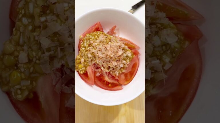納豆ドレッシングでトマトを食べてみた！