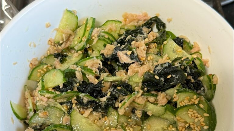 ツナときゅうりとワカメの和え物