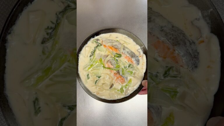 KAIHOU Cooking 「鮭と白菜のクリーム煮」 #アル中#断酒#簡単レシピ#生クリーム不使用#鮭#白菜#牛乳