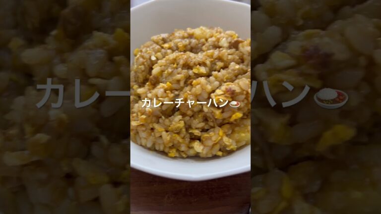 余ったカレーでリメイクカレーチャーハンランチ🍛#shorts#japanesefood #curry #チャーハン