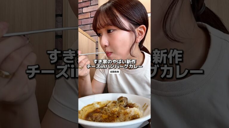 すき家史上初のチーズインハンバーグ#すき家