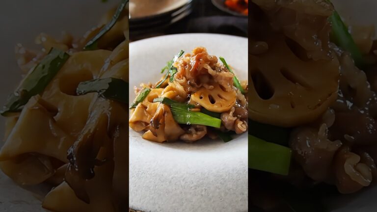 牛ニラ蓮根のオイスター炒め。