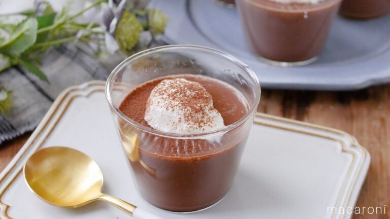 【ココアプリン】卵不要！なめらかな口当たりとやさしい甘さ♪