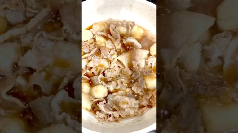 レンジて時短【ほっこりおいしい里芋と豚バラの煮物】