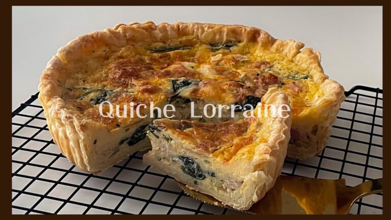 パイシートで作る冷めても美味しいキッシュの作り方/冷凍パイシート/キッシュロレーヌ/おうちカフェ/Quiche Lorraine
