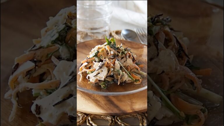 シャキッと和風蓮根サラダ。