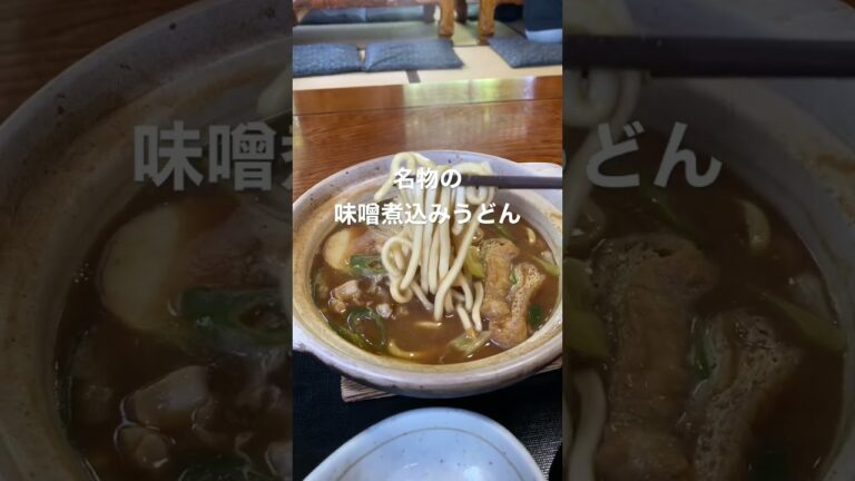 峠の茶屋 豊田市　ランチの味噌煮込みうどん #グルメ #豊田市 #豊田市グルメ　#shorts