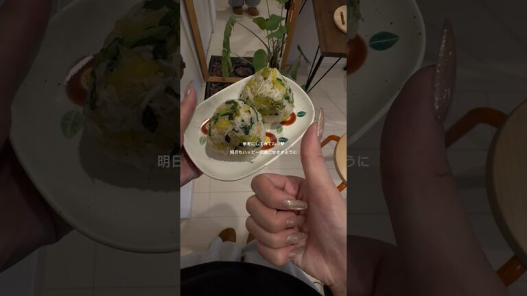 大根の葉としらすのおにぎり🍙🌱