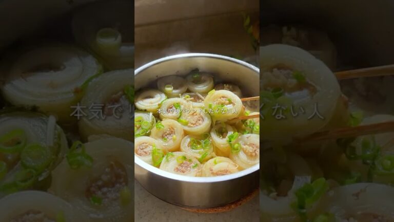 ＼超ヘルシー🌱巻くだけジューシー食感／白菜ロール鍋