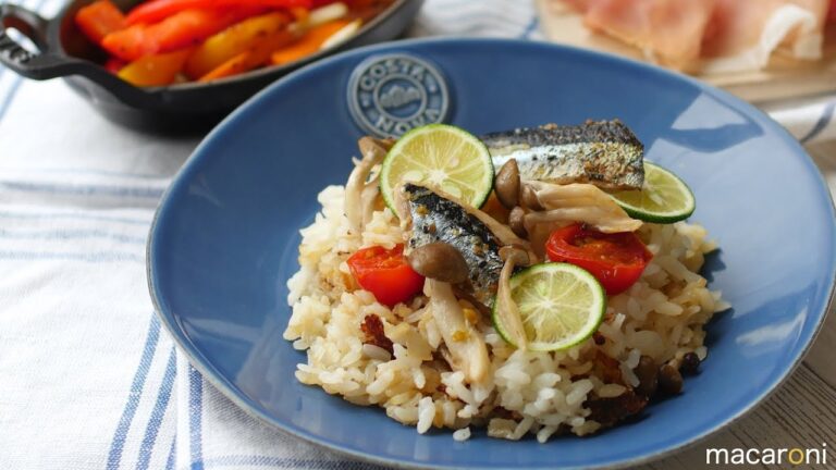 フライパンひとつで簡単！さんまと しめじの パエリア のレシピ 作り方