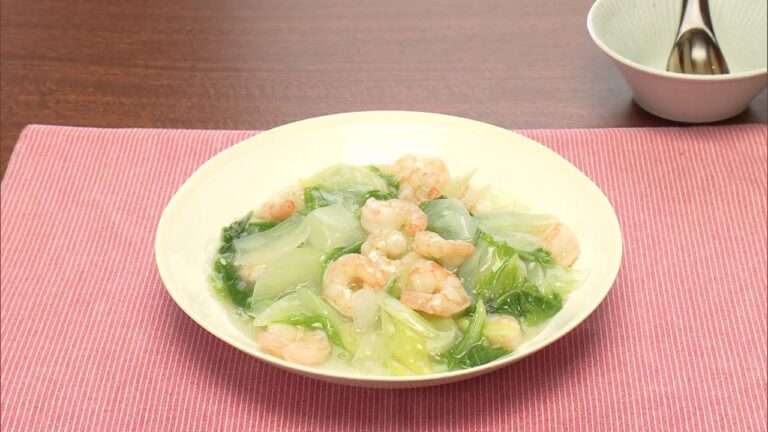 【3分クッキング公式】白菜とえびのとろみ煮