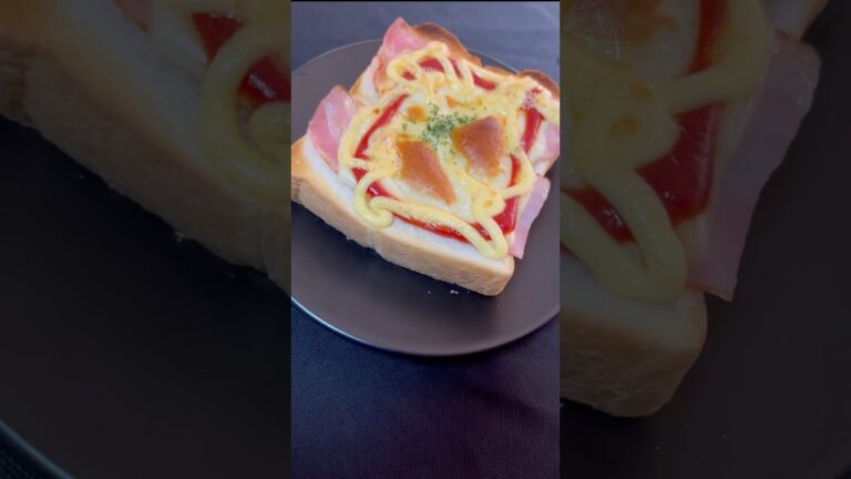 食パン×ベーコンチーズ×ケチャップ&マヨネーズ×シンプル　#shorts