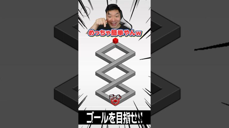 カンタン迷路かと思いきや...😭😭😭 #パズル #錯視 #Shorts