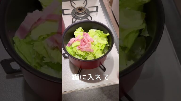 [簡単]白菜とベーコンの炊いたやつ、誰でも簡単に作れます